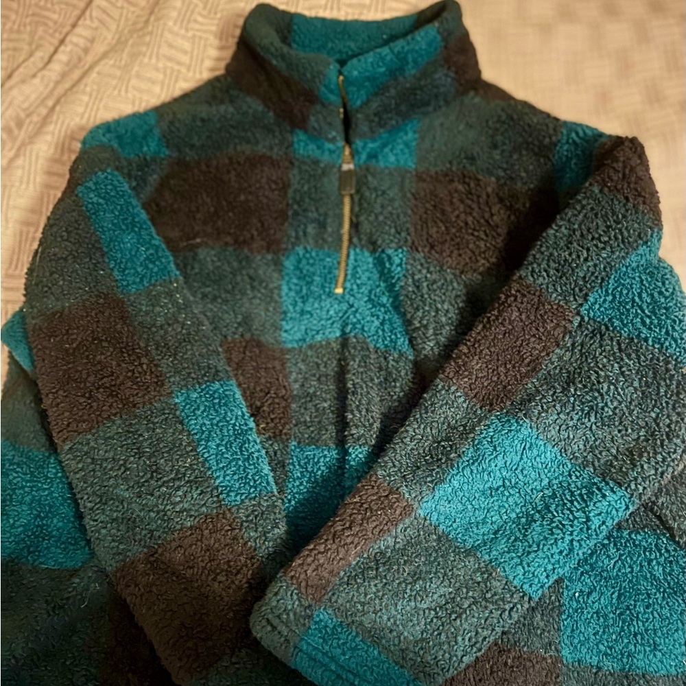 Warm plaid fleece